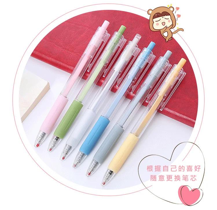 10 Teile/satz Candy Farbe Presse Gel Stift Kugel Refill Büro Unterschrift Stangen Schwarz Tinte Büro Schule Schreibwaren Schreibwaren – Detail 21