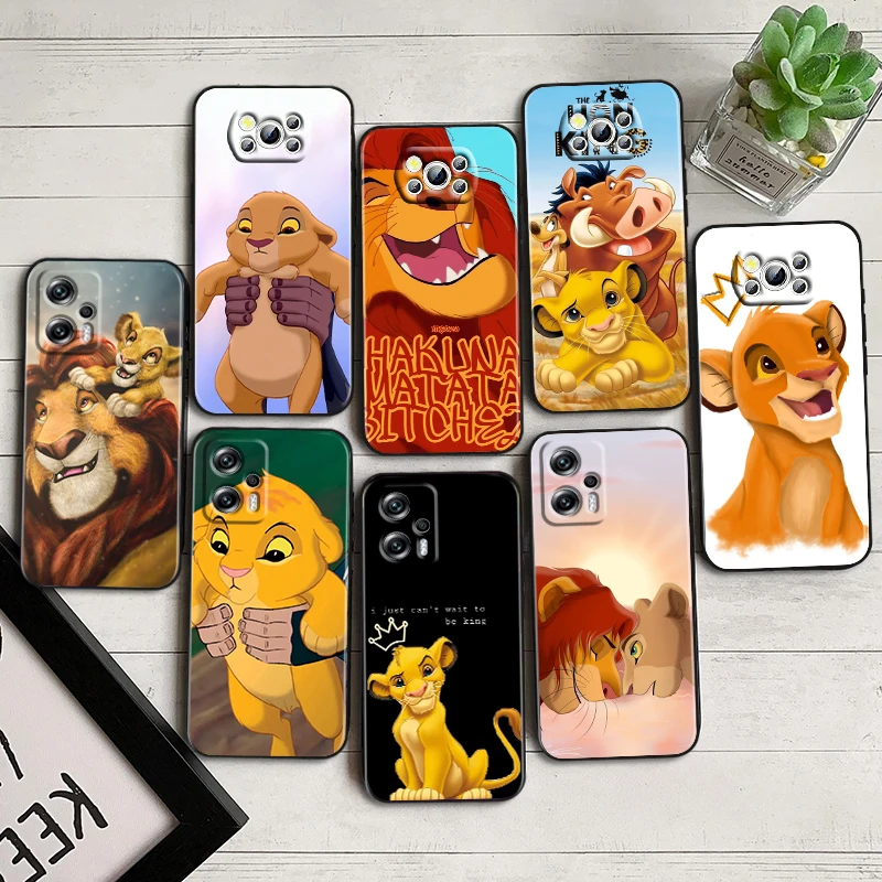 The Lion King Anime Per Xiaomi Poco F5 X5 C55 C50 M5 M4 X4 X3 F3 Gt Nfc M3 C3 M2 F2 F1 Pro Custodia In Silicone Nero Fundas