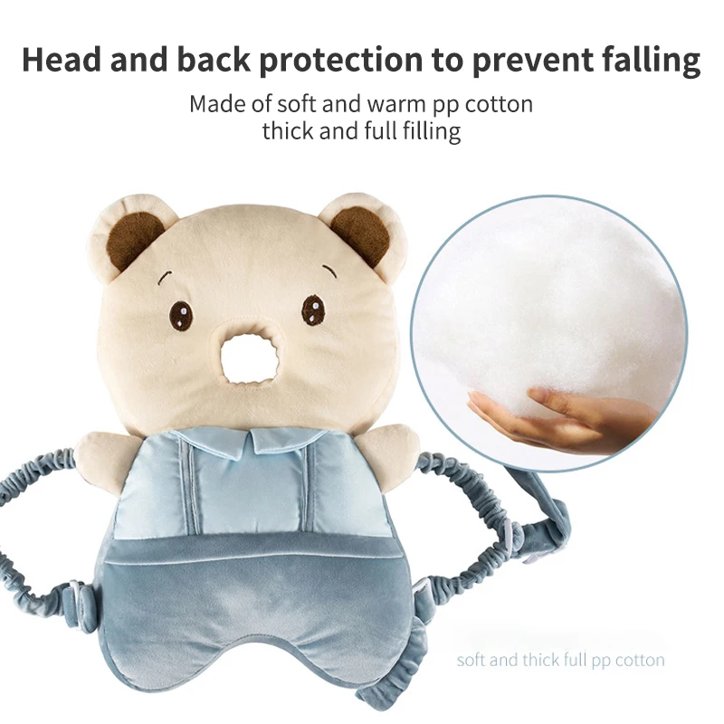 1-3T Toddler Baby Walkers Head Protection Cushion Animals Plush Pad Adjustable Straps Baby Protective Pad Protective Headgear