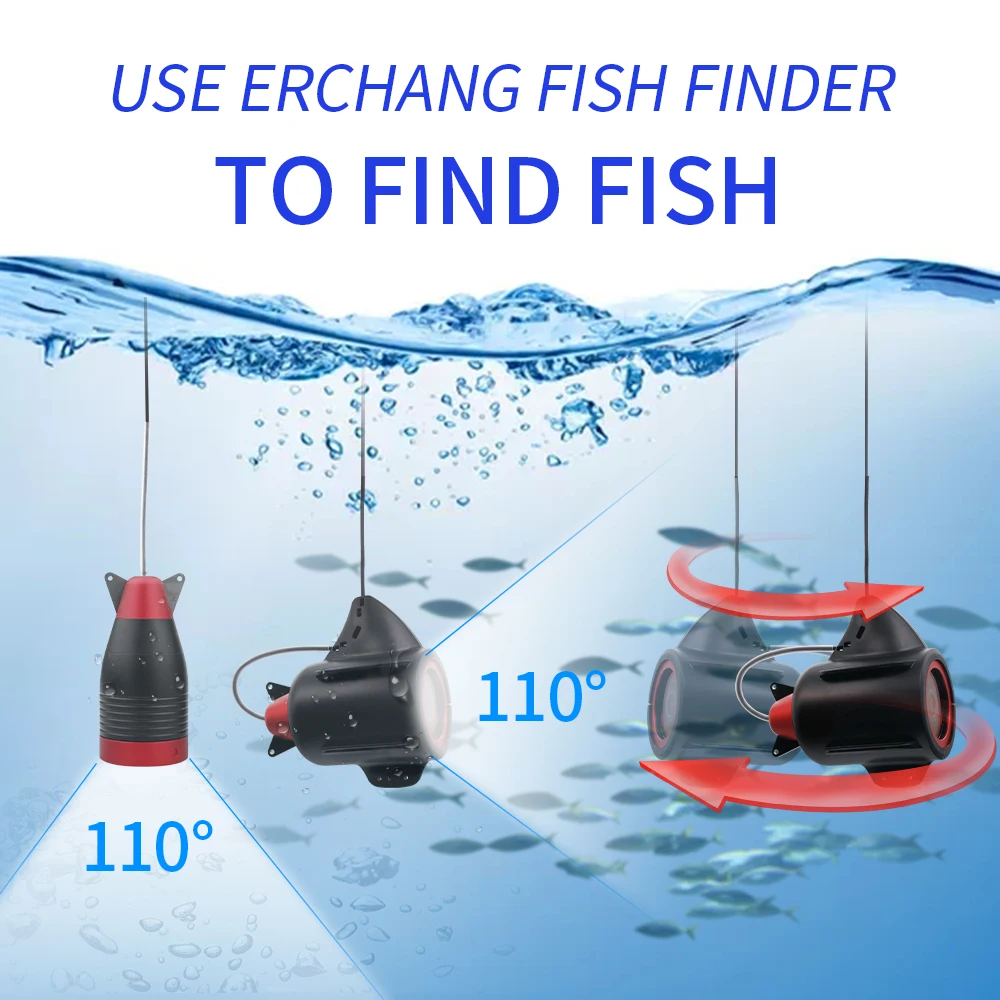 Erchang Underwater Fishing Camera 7 Inch Winter Fishing Camera 1000TVL 24pcs Light Recording Infrared Ice fishing accessories fish finder
