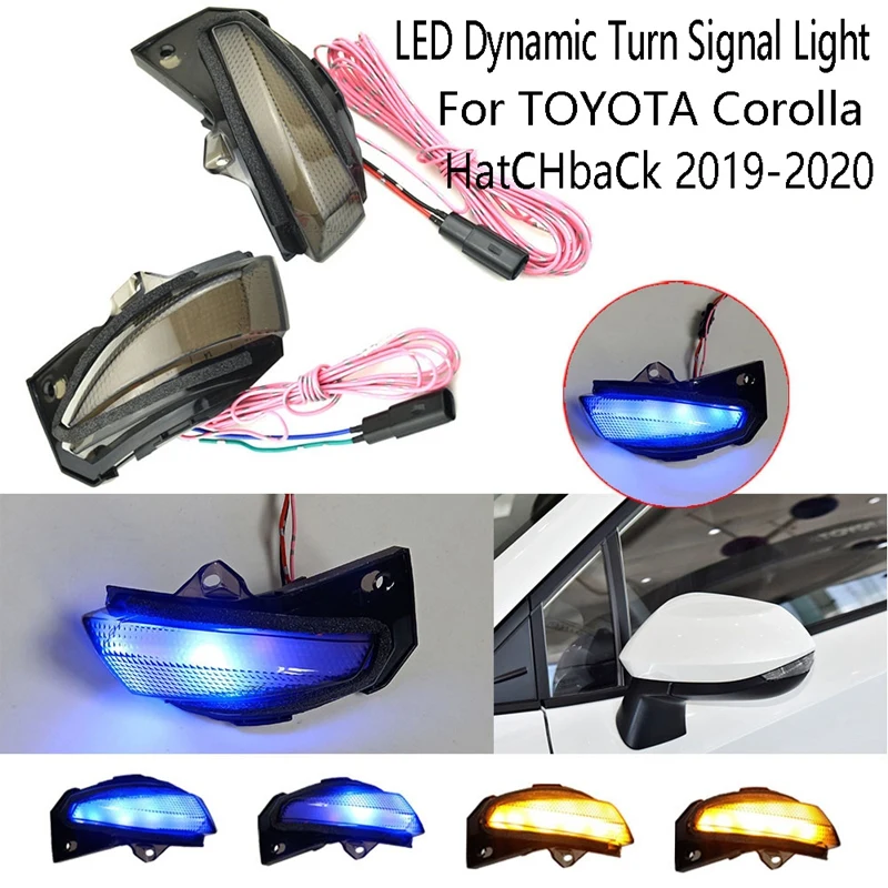 

LED Dynamic Turn Signal Light Side Wing Rearview Mirror Indicator Lamp For Toyota Corolla Hatchback 2019-2020