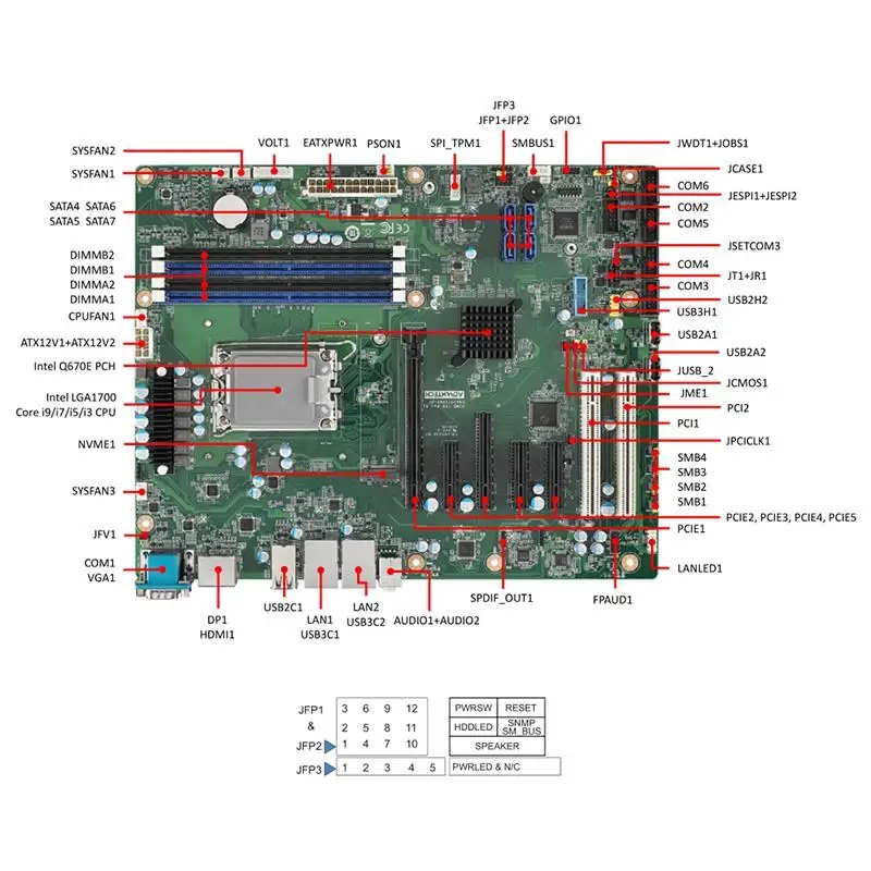 Diagram Intel Front Panel Connection Diagram Intel Server Board