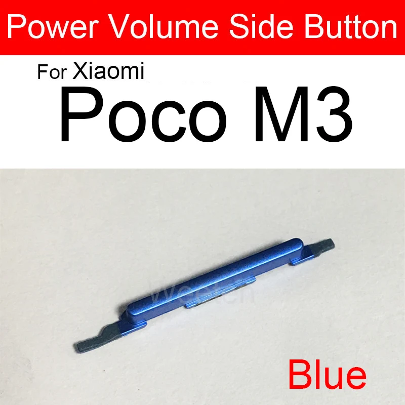 Phone button replacement parts for Xiaomi Poco Pocophone M3 M3 Pro X3 NFC X3 Pro power volume side button