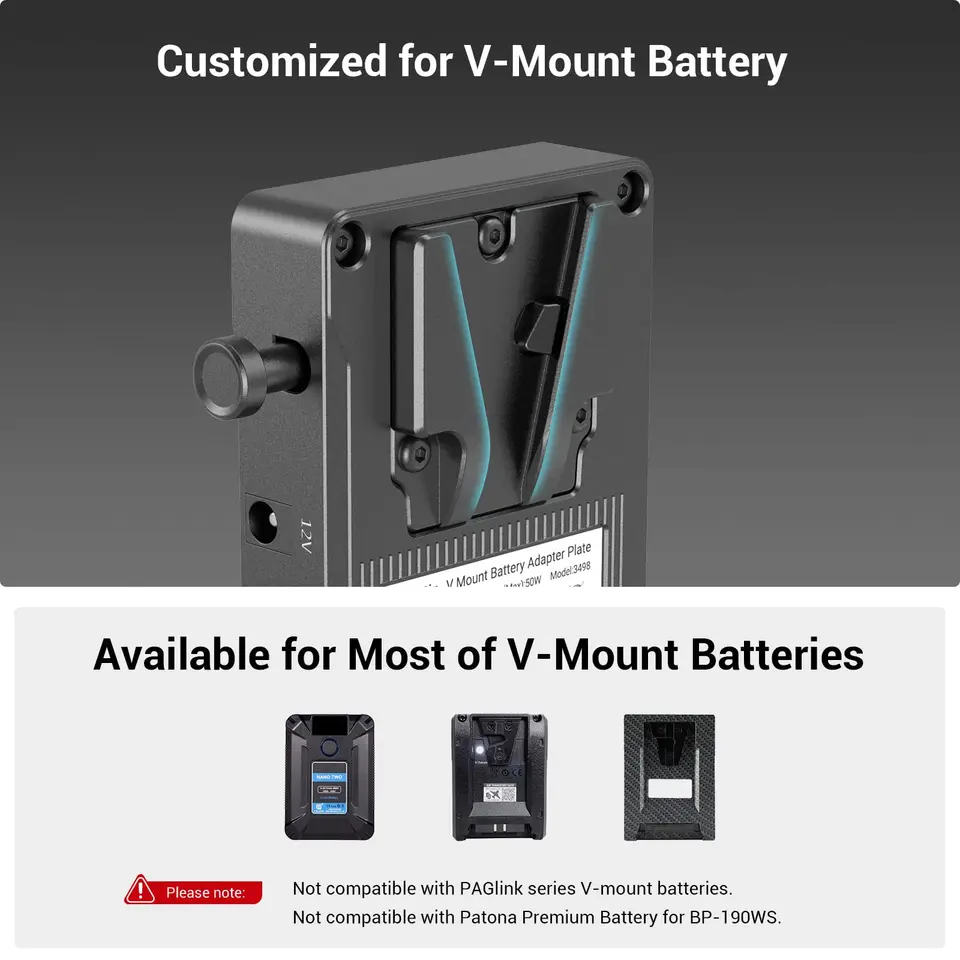 Smallrig v-バッテリーアダプタープレート,延長アーム付き,電源