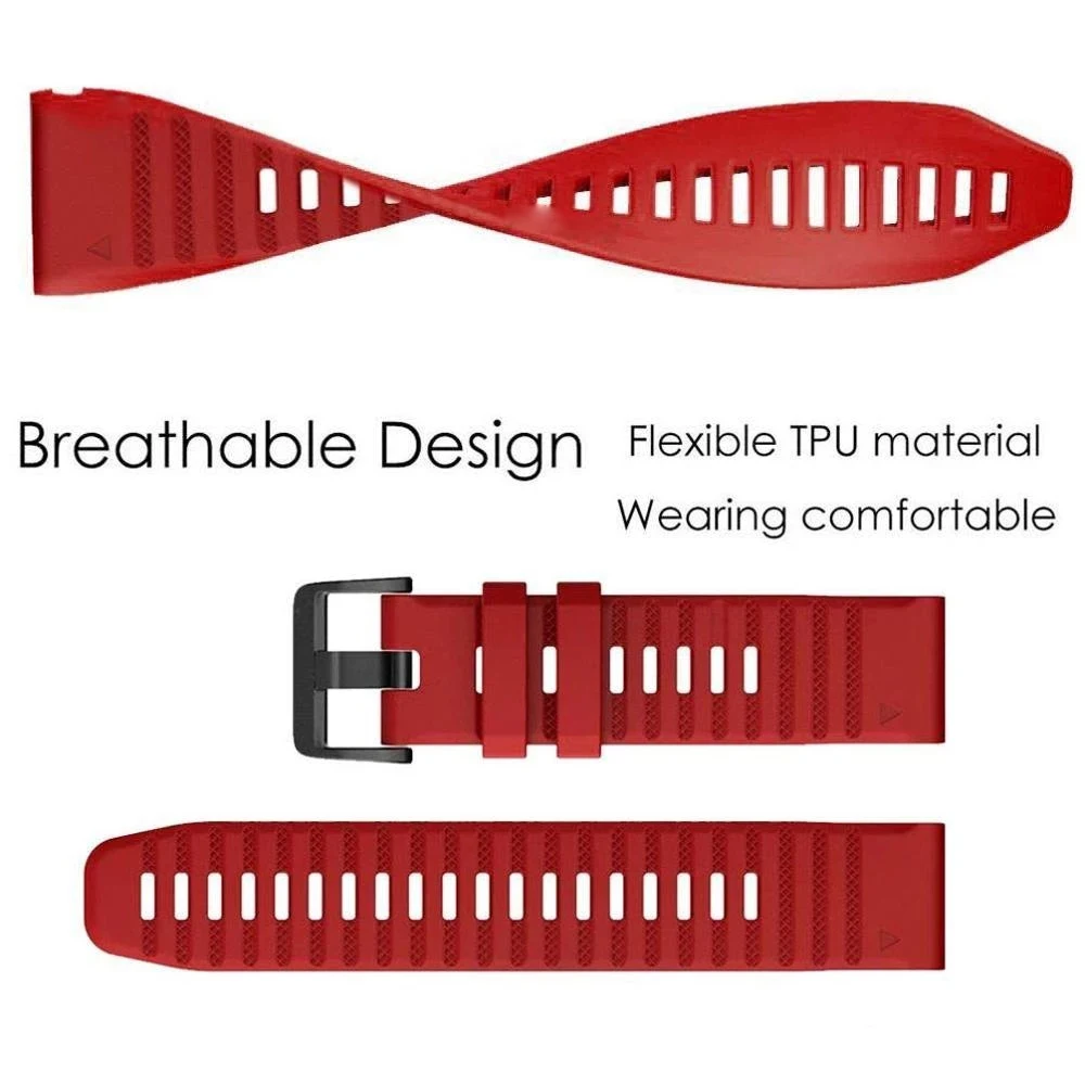 QuickFit 26mm 22mm Watch Strap For Garmin Fenix 7X 7 Pro Sapphire Solar Silicone Watchband 6X 6 Pro 5X 5 Plus Instinct2 Bracelet