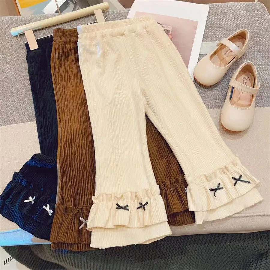 

New girls Korean style baby girls pants outerwear pants childrens loose fitting childrens wear pants Spring and Autumn