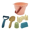 6pcs Sandcastle Seaside Sand Portable Castle Sand Clay Mold Building Toy Babies Children Kid Model Sand Building Kits 3