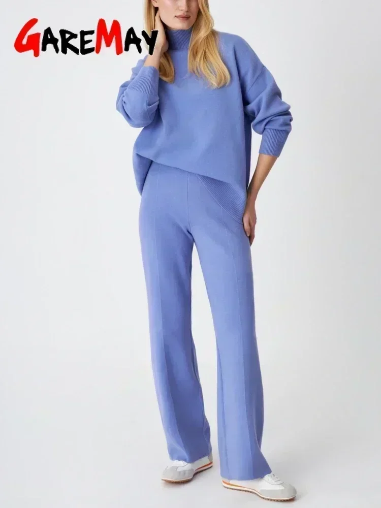 Susie Lace Hem Knit Cardigan & Pants Set main image 1