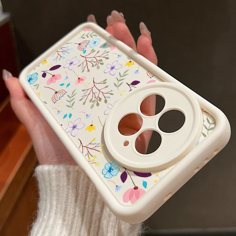 Luxury Floral Print Shockproof Silicone Phone Case with Bumper Protection