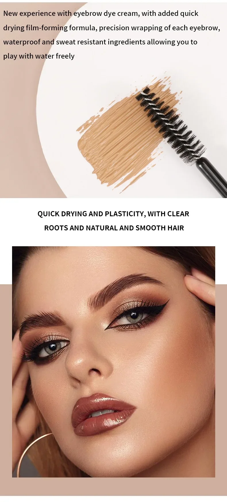 Description Picture 6 of itemEyelash Eyebrow Dye Tint Set 6Colors Eyebrows Cream Black Brown Coffee Red Waterproof Brow Enhancers Dye Gel Mascara Makeup Tool