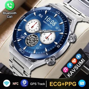 2024 NFC Smart Watch Men Sport GPS Track Watches Women Wireless Charging Custom Dial Call Heart Rate ECG Smartwatch For Man lady 1