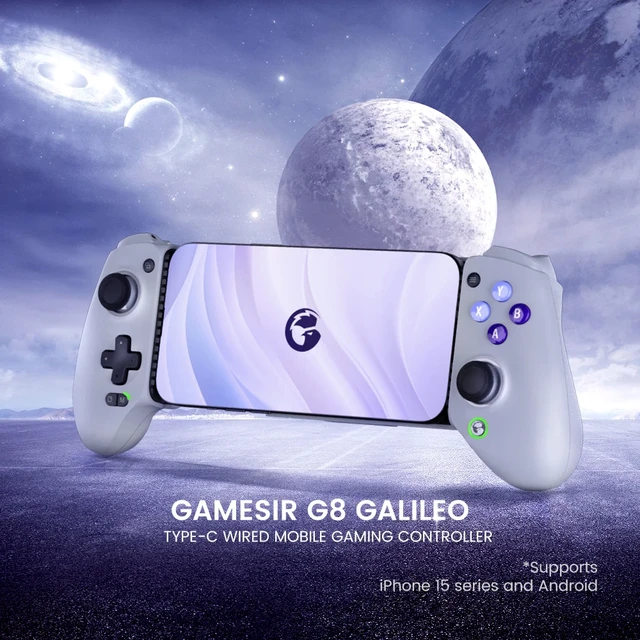 GameSir G8 Galileo Móvil Mando de Juego para Android e iPhone Serie 15  (USB-C) - Joysticks y Gatillos de Efecto Hall, Conector de Audio de 3,5 mm  - Juega Xbox, PlayStation y