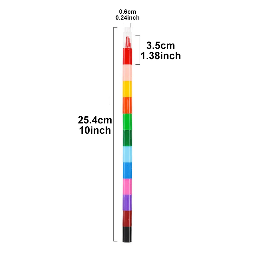 Building Block Crayons Children Graffiti Pens Drawing Painting Stationery Suit For School Students Gifts For Kids 6pcs 12 Colors colored crayons,children painting supplies