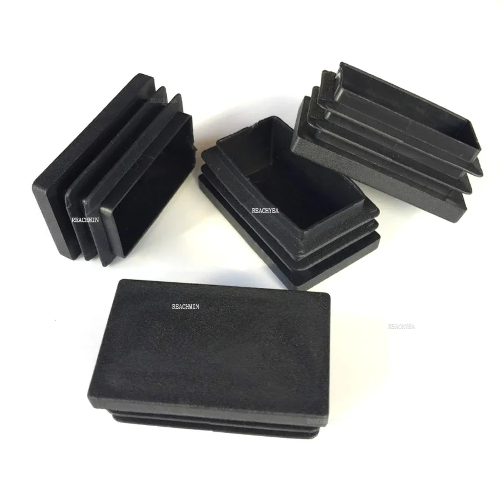Rectangle Plastic Black Blanking End Cap Caps 2/5/10pcs Tube Pipe Inserts Plug Bung Steel Leg Stopfen 10x20mm~30x100mm Pipe End Cap Rubber Caps Silicone Rubber Caps