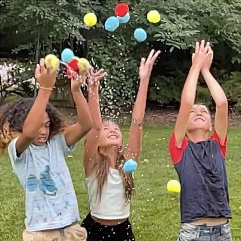 Reusable Waterballoon Cotton Absorbent Ball Outdoor Toy for Kids Pool Beach Bomb Balls Summer Water Battle Anti Stress Game Gift