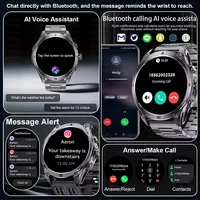 Montre connectée sportive GPS durable pour l'extérieur, modèle 2026, avec GPS intégré, batterie 1000 mAh, étanche 10 ATM, écran AOD 1,75 pouces, montre militaire pour homme 5