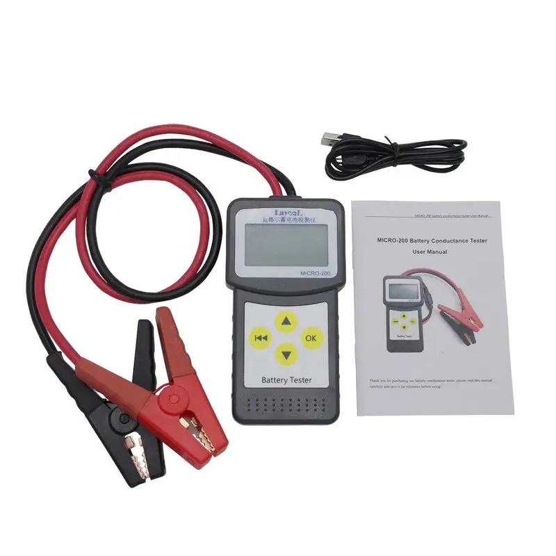 

12V Car Battery Tester Automotivo Digital CCA Analyzer Multi-language version MICRO-200 Diagnostic Tool