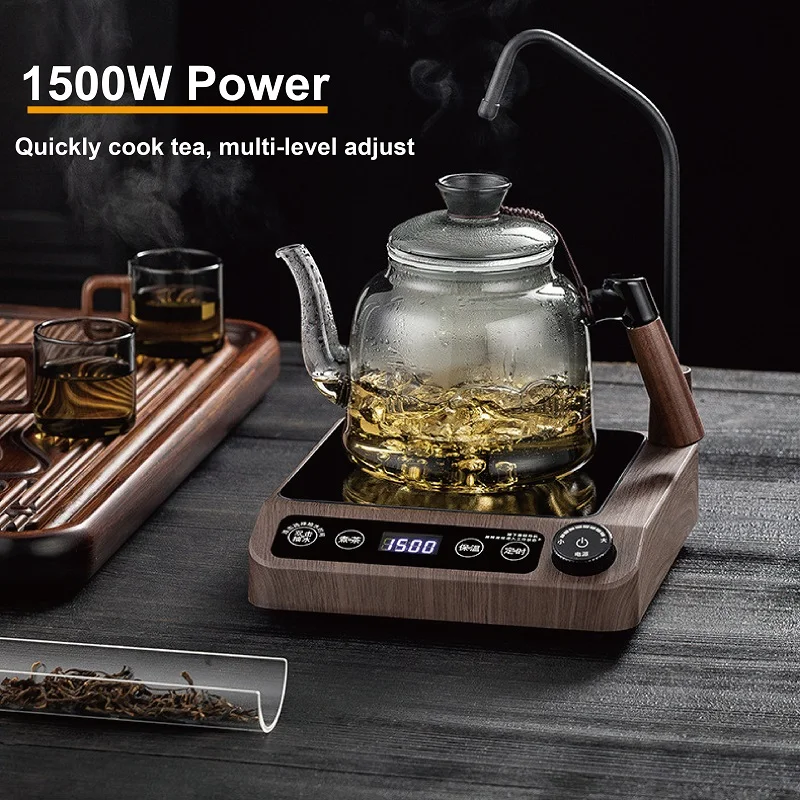 1500W Electric Ceramic Stove 15 Gear Auto Water Supply Induction Cook Water Office Pumping Mini Tea Stove Timing Water Boiler 2