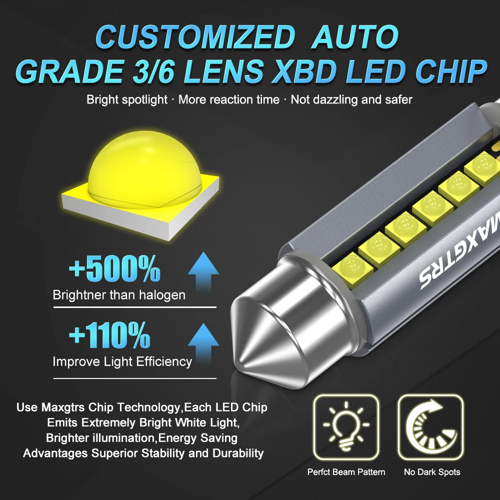 2�� ��ǰ�� 31mm 36mm 41mm C5W C10W XBD LED CANBUS �ڵ��� �佺�� ����Ʈ �ڵ��� �ǳ� �� ���� ������ ���� 6000K ���