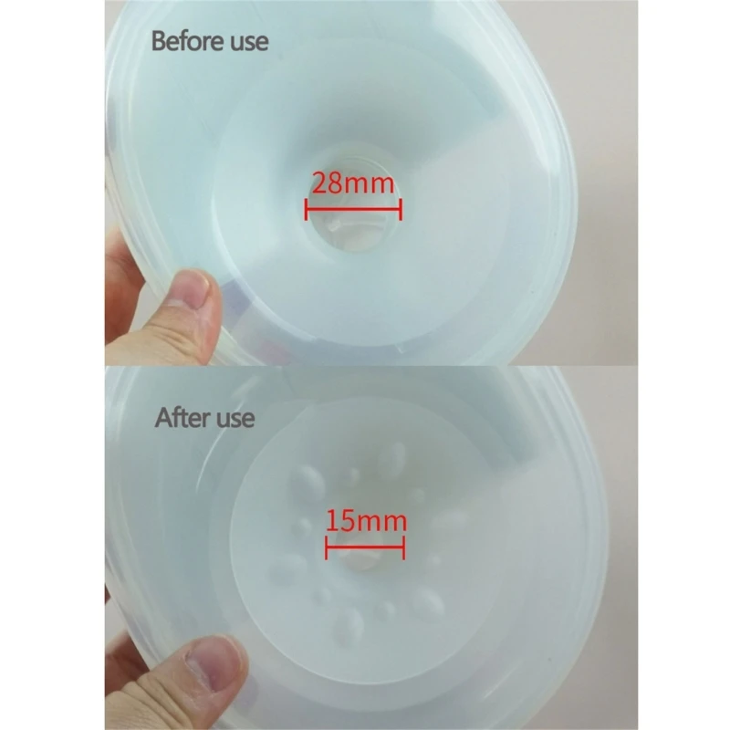 Portable Breast Flange Connector Adapter 28mm to 13/15/17/19/21/24mm Flange Insert for Comfortable Milk Expression 4