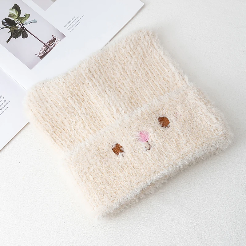 Hot Sale Cute CAT EAR Beanie Faux Fur Winter Hats For Women Fashion Outdoor Dandy Knit Hat Warm Cap For Girl Gifts