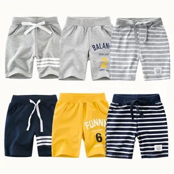 2025 Summer Children Shorts Pants for Boys 100% Cotton Letter Number Cartoon Sport Casual Pants for Baby Boys Girls 1