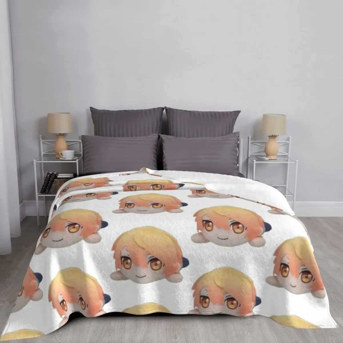 Tsukasa Tenma plush Throw Blanket Tourist Travel Soft Plush Plaid Blankets 4