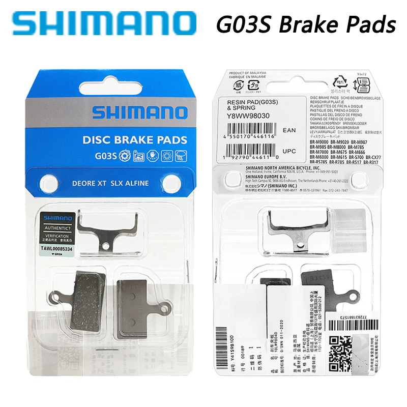 SHIMANOG03SMTBResinDiscBrakePadsDEOREXTSLXResinBrakePad