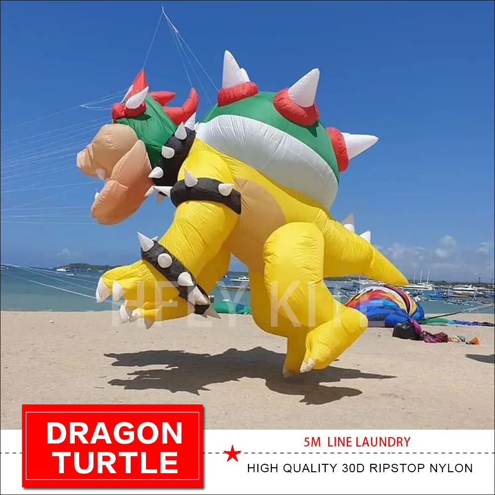 HFLY 5M Dragon turtle KITE PENDANT LINE LAUNDRY SOFT INFLATABLE