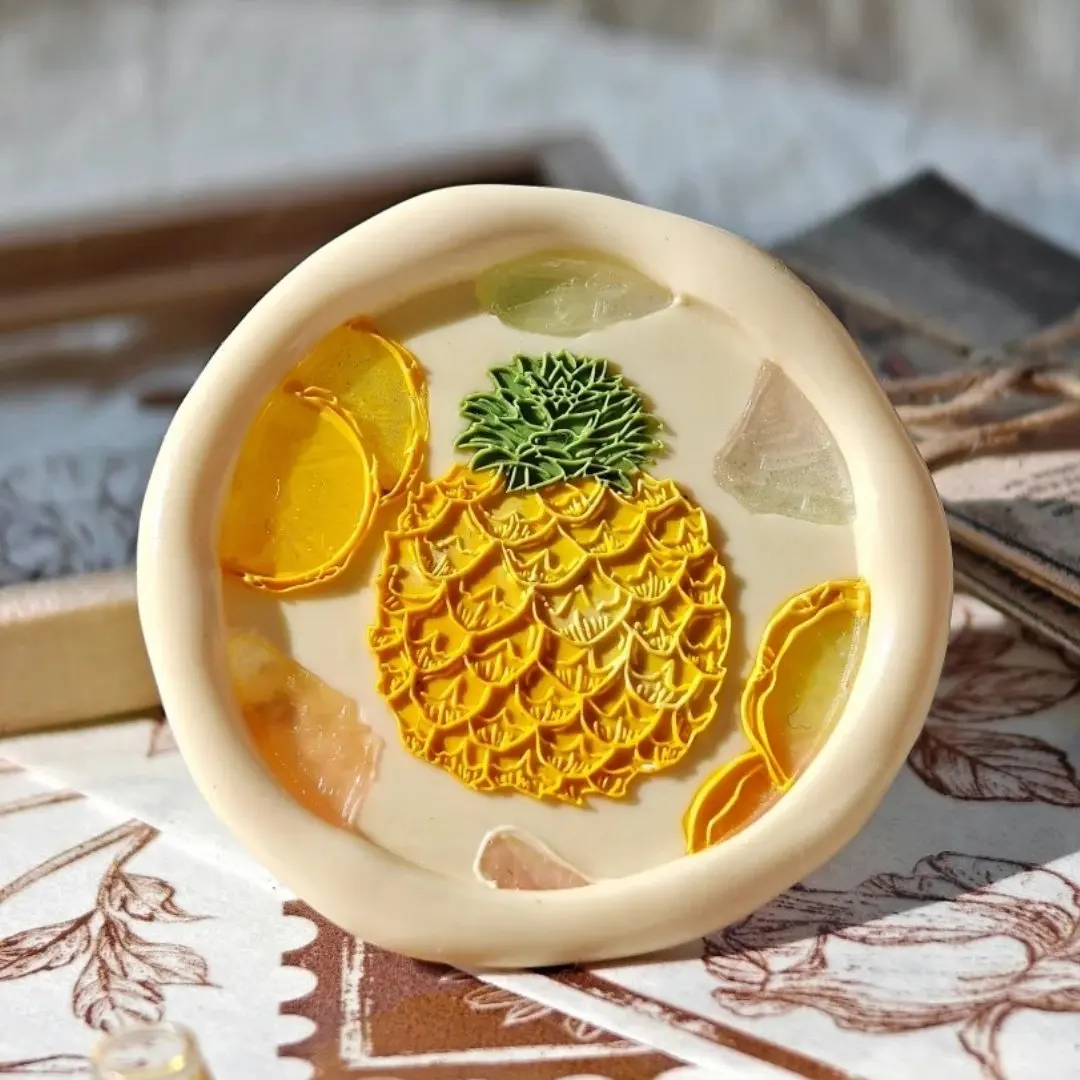 창의적인 왁스 씰 스탬프 헤드, 구리 다층 엠보싱 귀여운 3D 꽃무늬 창 디자인, DIY 봉투 봉인 및 스크랩북용