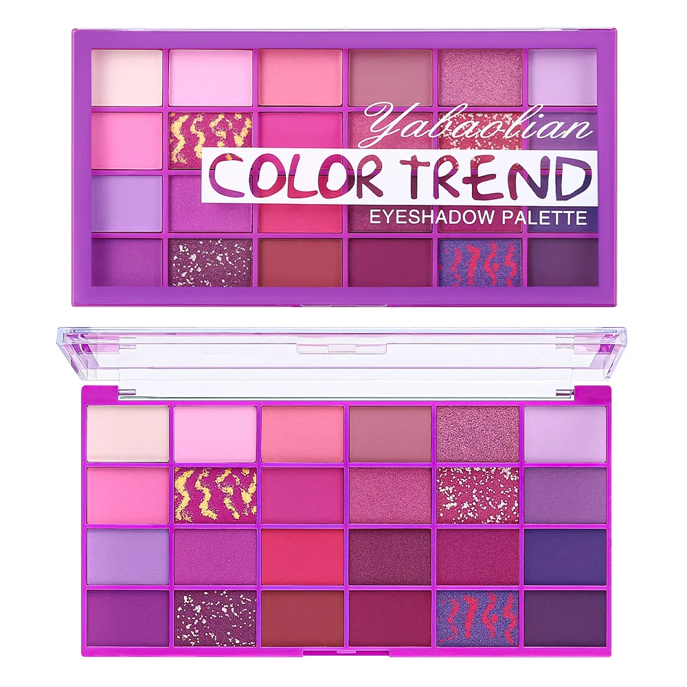 YABAOLIAN Transparent 24-color Eye Shadow Plate Earth Tone Pearlescent Matte Makeup ins Eyeshadow