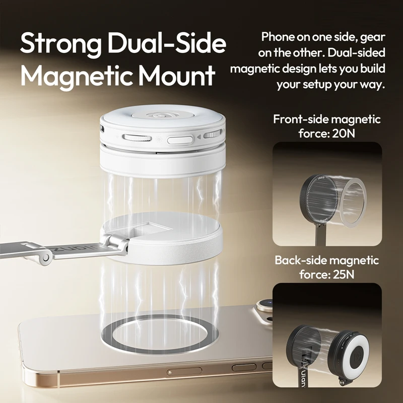 Ulanzi MT85 Automatic Phone Tripod Magsafe Dual-Side Magnet with 10m Wireless Control for Outdoor Travel Selfie Stick Livestream