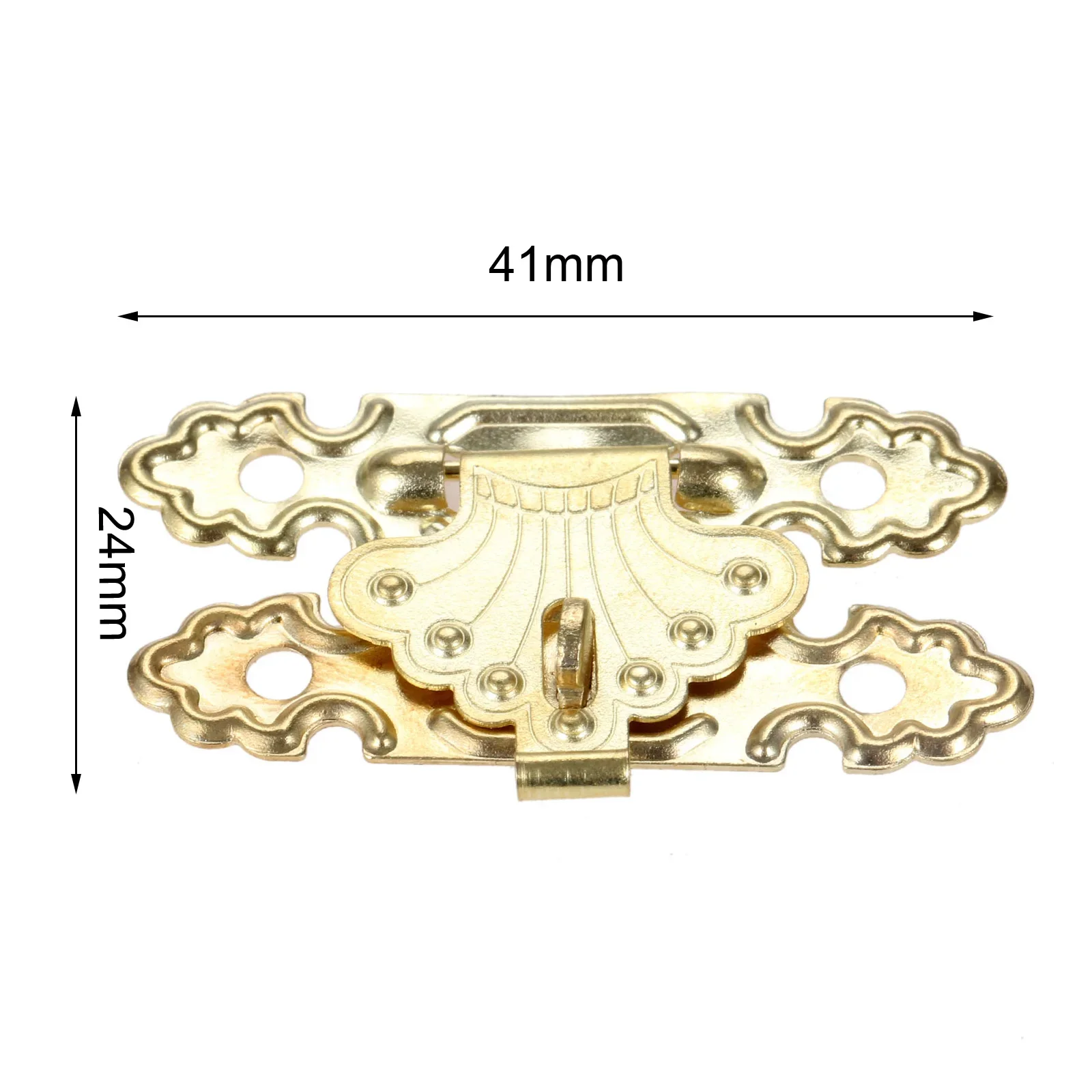 Wooden Case Hasp 10pcs Decorative Jewelry Gift Box Suitcase Hasp Latch Hook Furniture Buckle Clasp Lock 41*24mm furniture hardware jewelry box hasps decorative latches buckle clamp