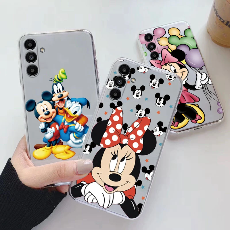 Per Samsung A34 5G Coque Custodia Per Telefono Mickey Minnie Mouse Cartoon Funda Duck Soft Tpu Cover Per Samsung Galaxya34 A 34 5G Capa
