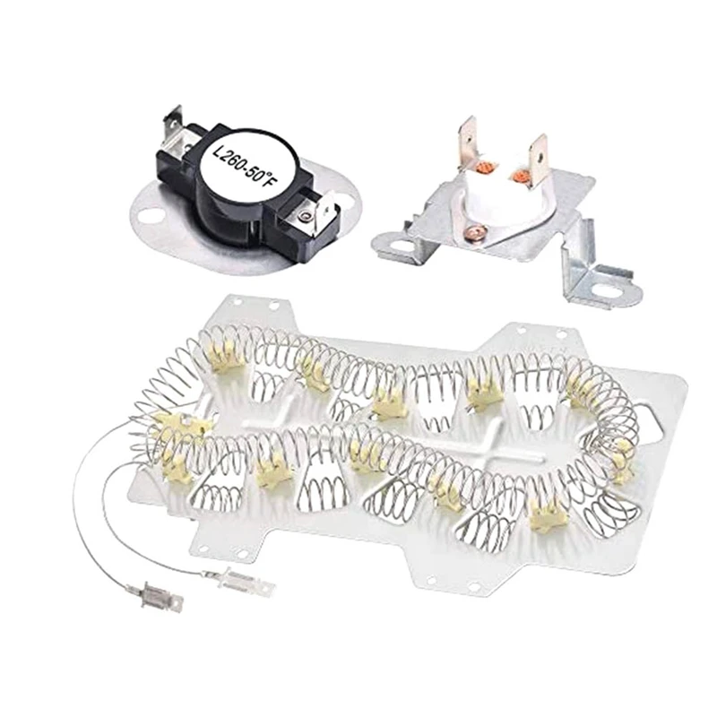 

DC47-00019A Dryer Heating Elements DC96-00887A Thermal Fuse Thermostat Repair Kit Replacement For Samsung Kenmore