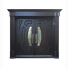 American Wooden Entrance Style Models Mahogany  Double Solid Wood Main Entrance Exterior Entry Front Doors 6