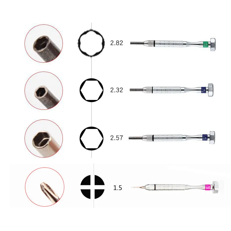 1pc High Quality Stainless Steel Eyeglasses Screwdriver Set For Glasses Watches Repair Tool Replaceable Blades Screwdriver screwdriver kit eyeglasses repair kit
