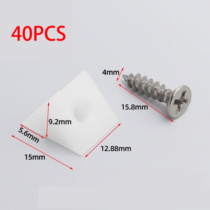 Sagging Support Plastic Repair Wedges with Screws for Cabinets and Bookshelves