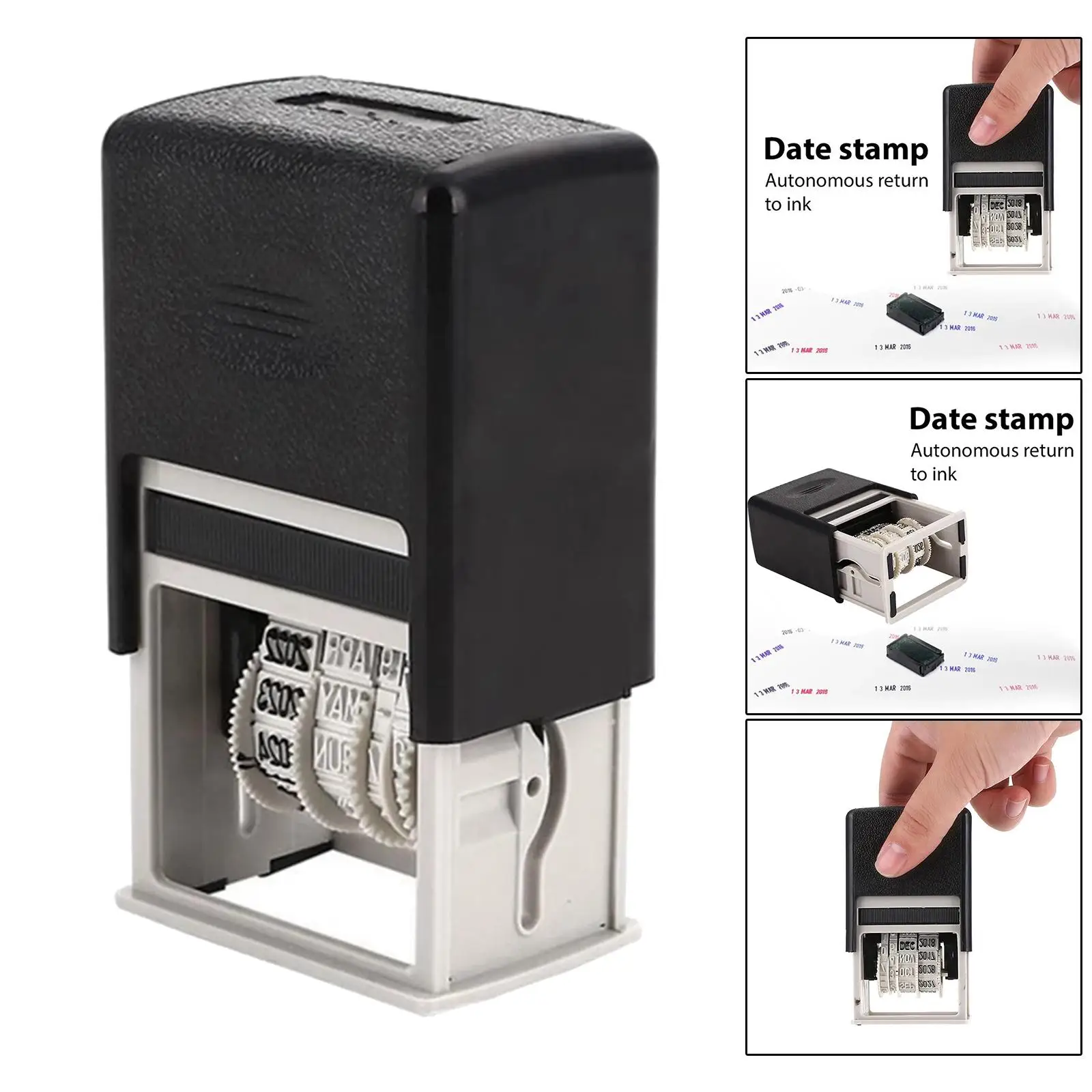 PortableSelfInkingDateStampwithAdjustableDateOfficeBusiness