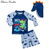 Boy‘s Swimsuit Dinosaur Print Children Swimming Suit Long Sleeves UV Summer Beach Clothes Bathing Suit Kids Swimwear for Boys