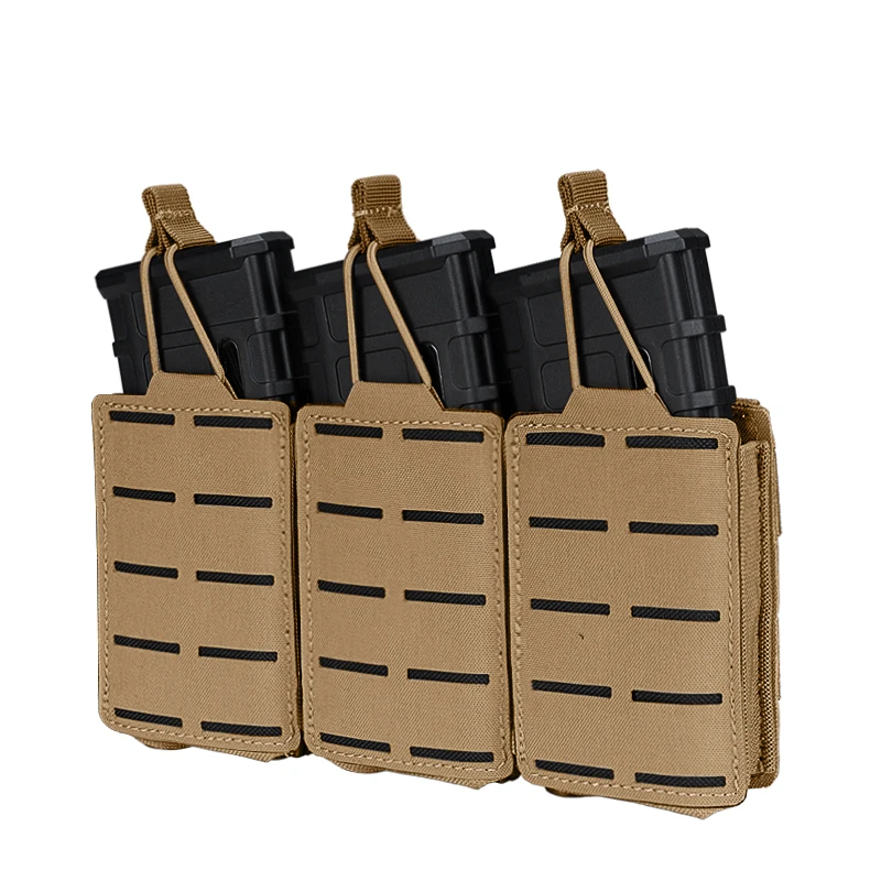 IDOGEAR Tactical LSR 556 Mag Pouch Triple Mag Carrier MOLLE Pouch Laser
