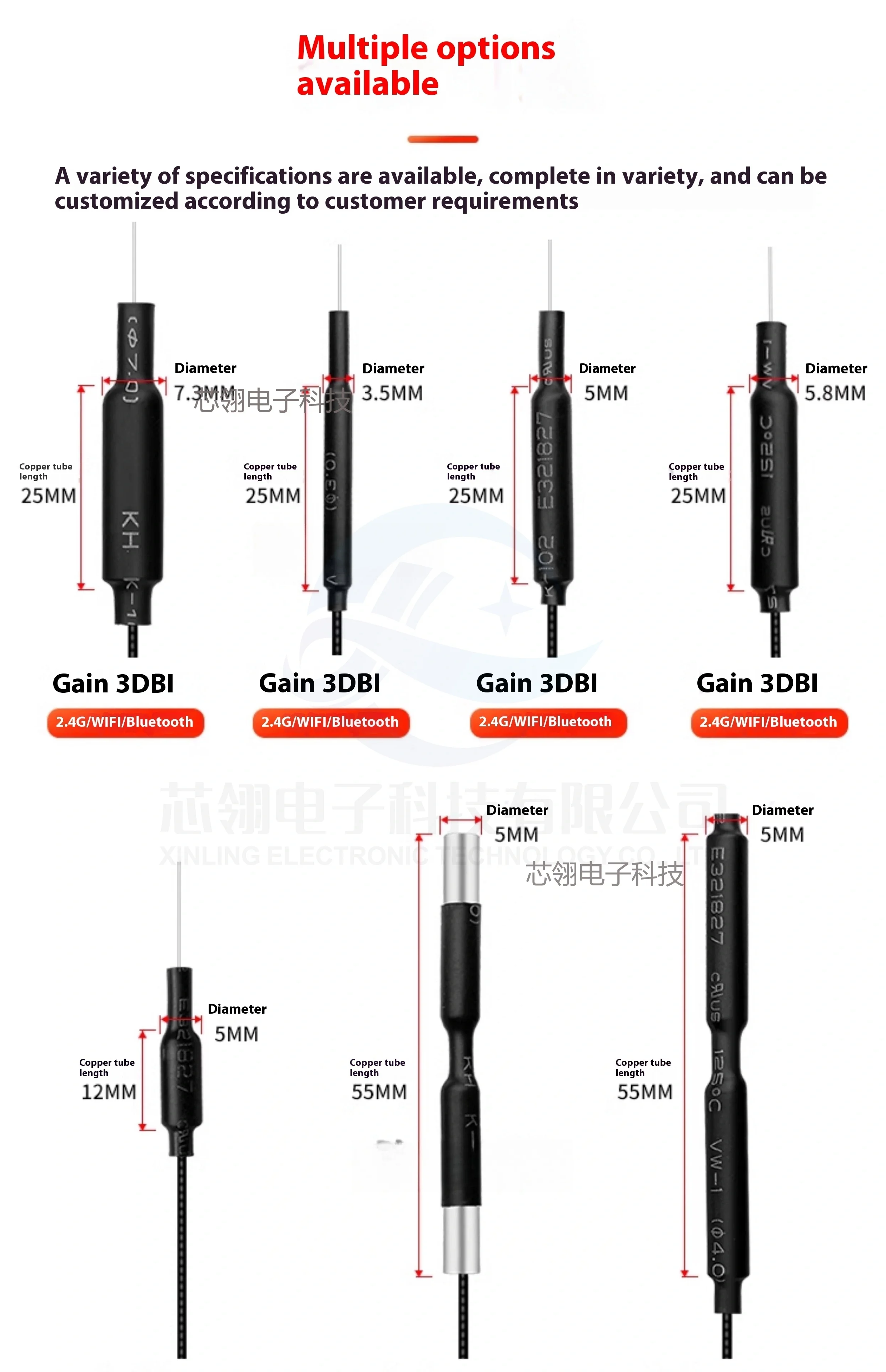 Récepteur RC 2.4G 25CH pour Radiocommande - Lot de 10/15/30/50cm