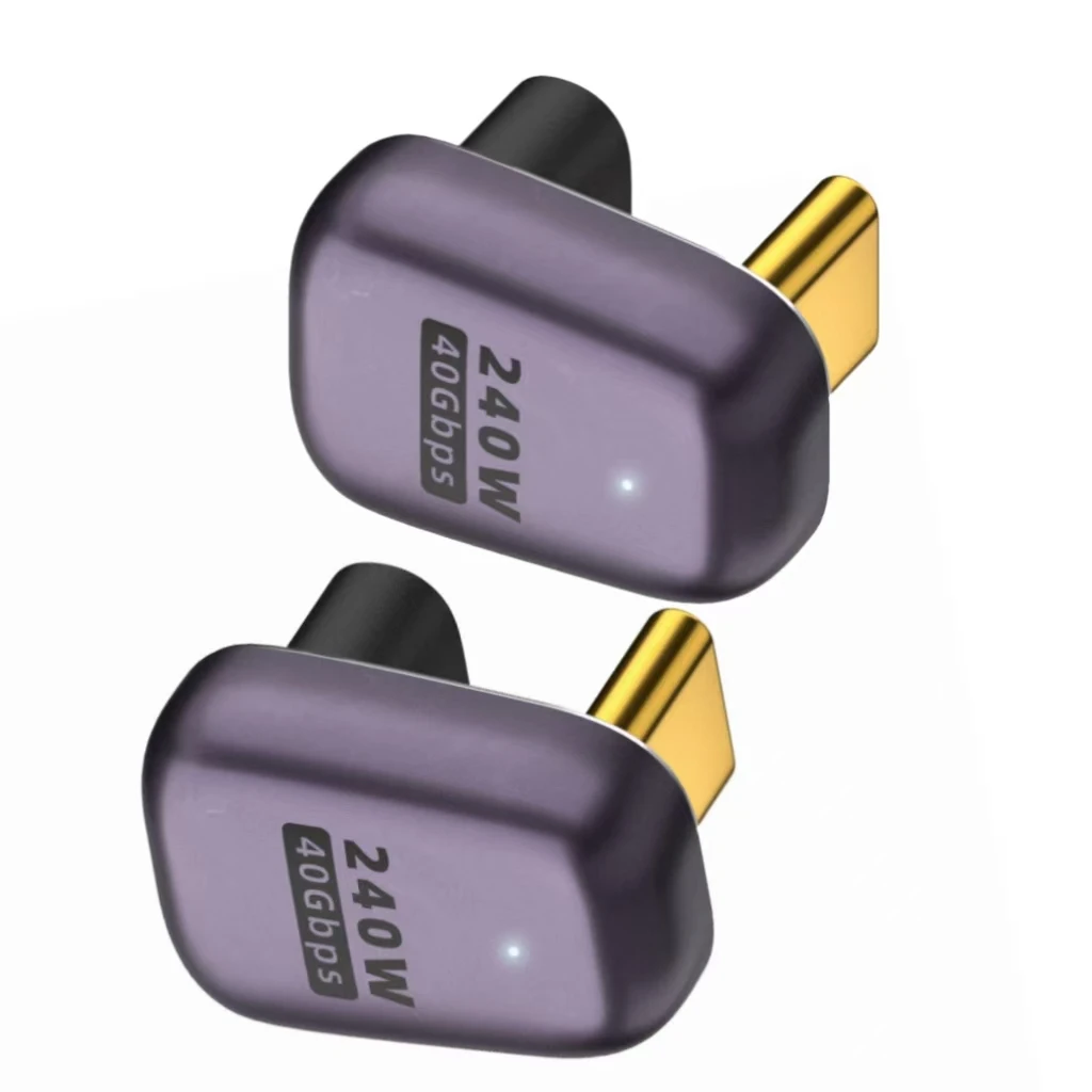 USB-C Male to Female Adapter, 240W PD Fast Charging, 40Gbps High-Speed Data Connector