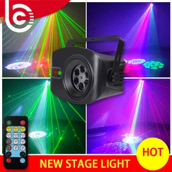 Led Disco Light Party Lights Voice Music Control Dj Laser Projector Light 52 Mode RGB Effect Lamp For Home Wedding Bar Birthday