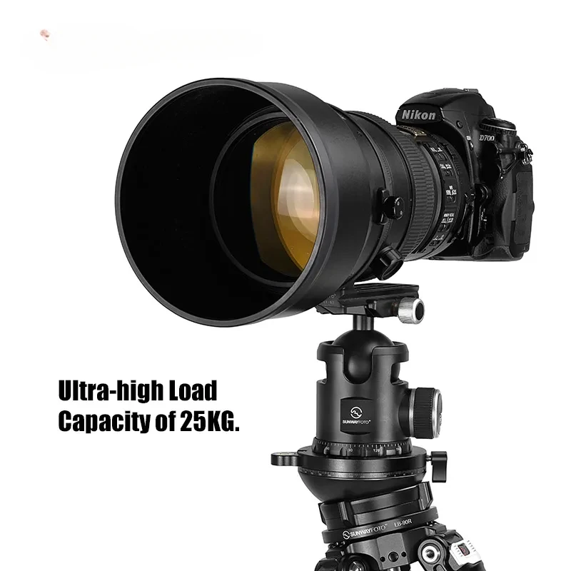 SUNWAYFOTO 360° Panoramic Leveling base Tripod Head 55 lbs（25kg） Load Capacity LB-90R