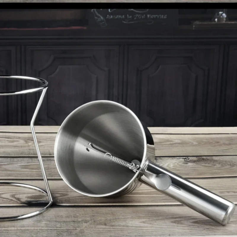 Stainless Steel Batter Dispenser Takoyaki Piston Funnel with Holder Waffle Octopus Balls Sauce Cream Dosing Funnel Kitchen Tools,pastry tools
