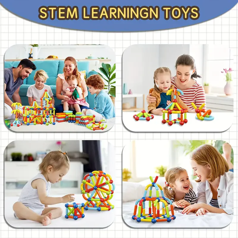 108pcs versatile magnetic wand for boys and girls to develop intellectual thinking toys