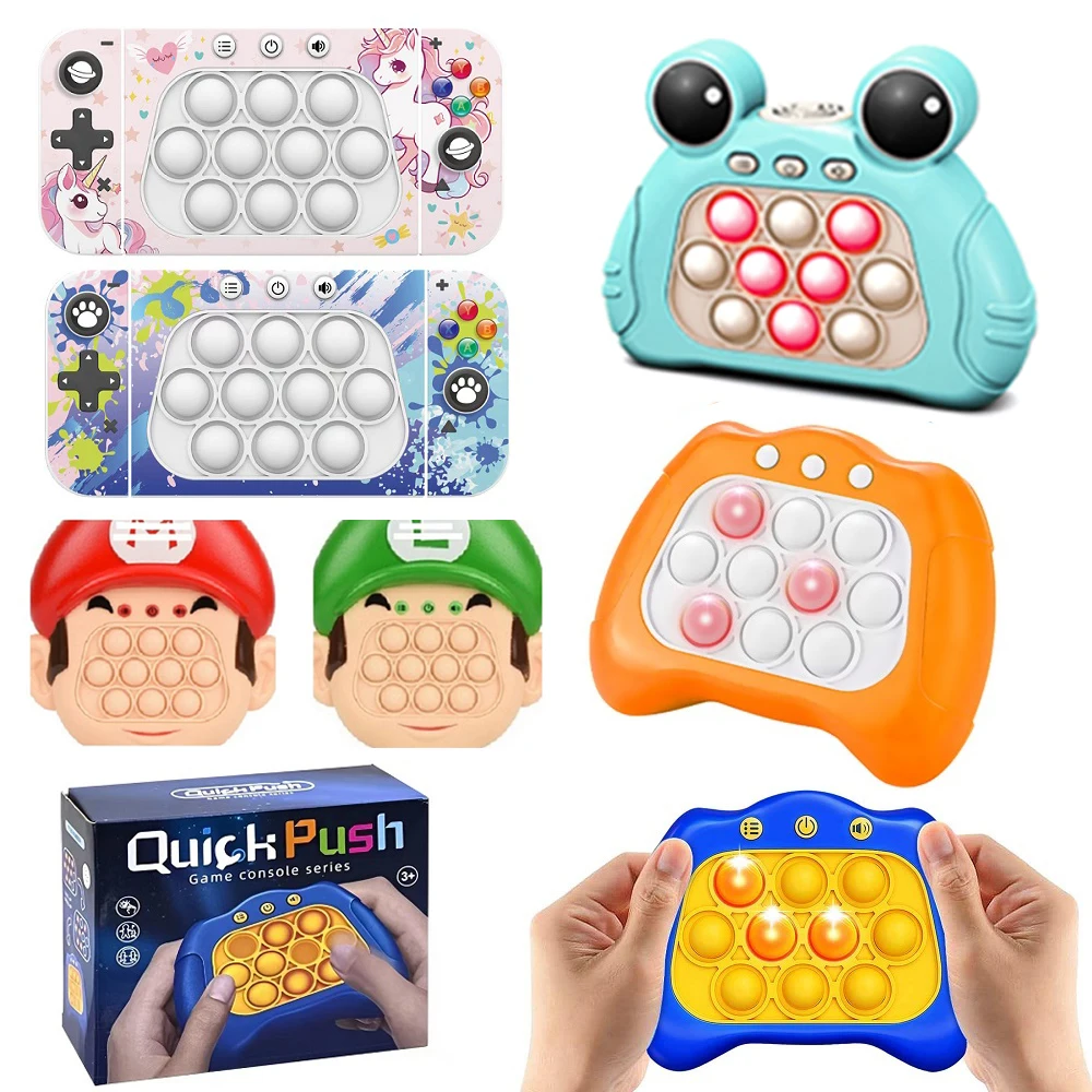 Quick Push Dance Game Fidget Toys, Pop Jeu éLectronique Pour Enfants & Adultes, Pop Jeu De Poche Avec 24 Musiques, Breakthrough Puzzle Danse Machine De Jeu Cadeau Pour GarçOns Filles (A