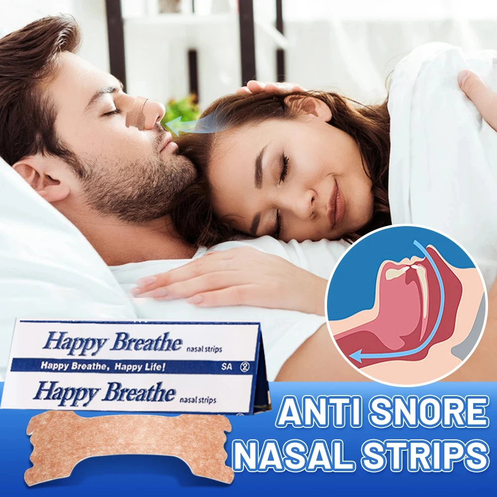 10/30/60 Pcs Snoring Nasal Patch Correction Physical Expansion Sleep Aid Patch Better Sleep Anti-Snoring Breathable Nasal Strip - 2