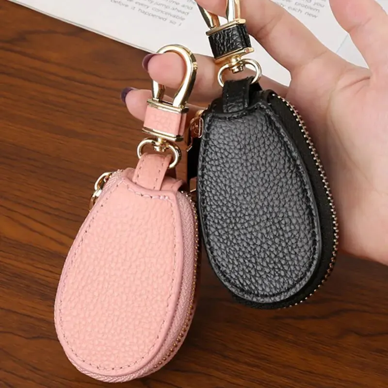 Leather Zipper Key Wallet Keychain Multifunctional Mini Purse Key Holder Case 1PCS key organizer key case key purse key holder